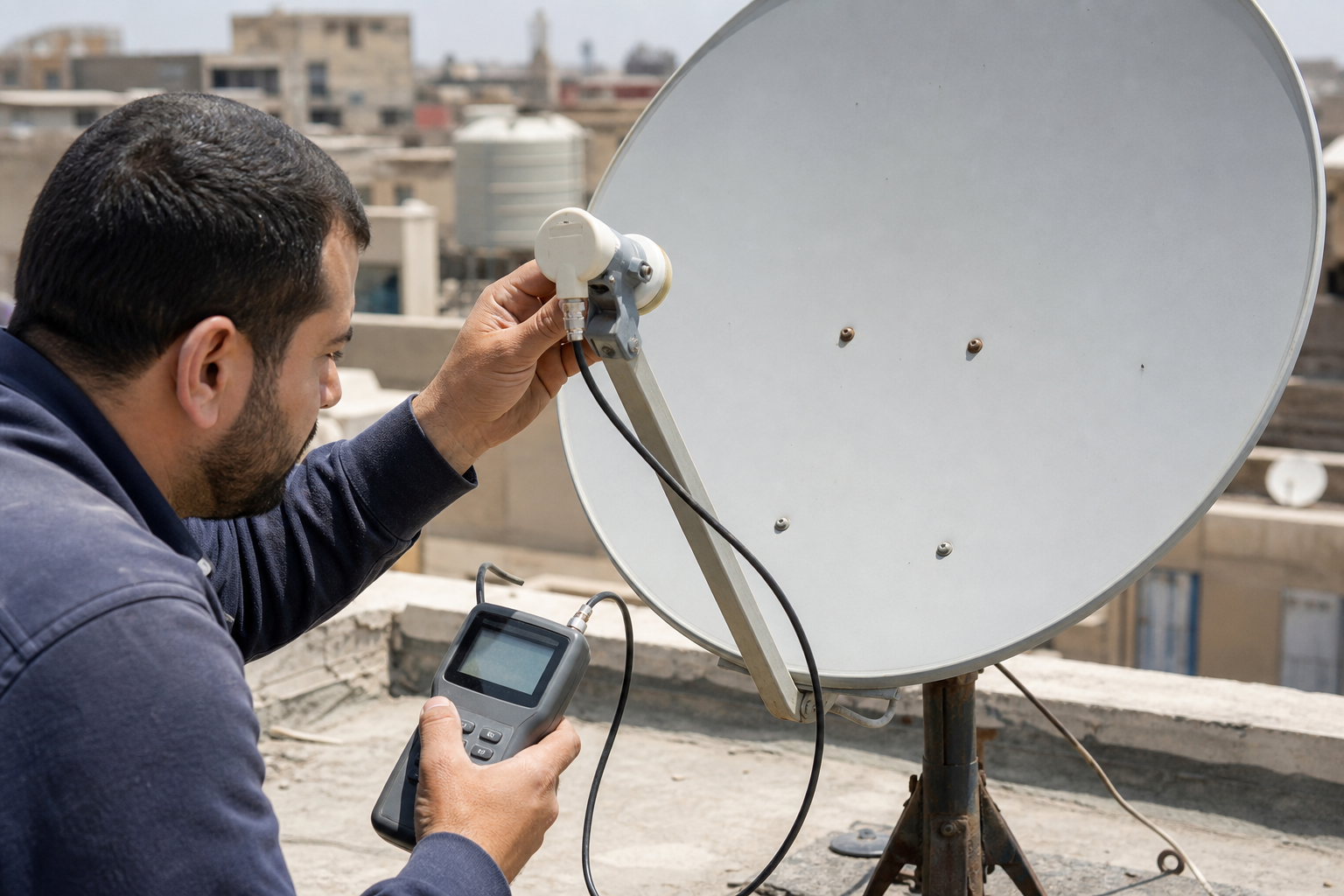 ضبط الأقمار وتحسين الإشارة